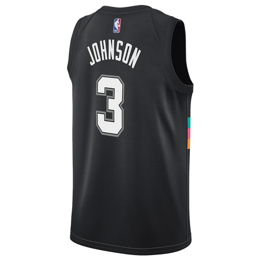 San Antonio Spurs Black 2025-2026 City Edition Jersey Keldon Johnson #3