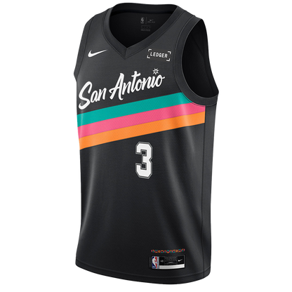 San Antonio Spurs Black 2025-2026 City Edition Jersey Keldon Johnson #3