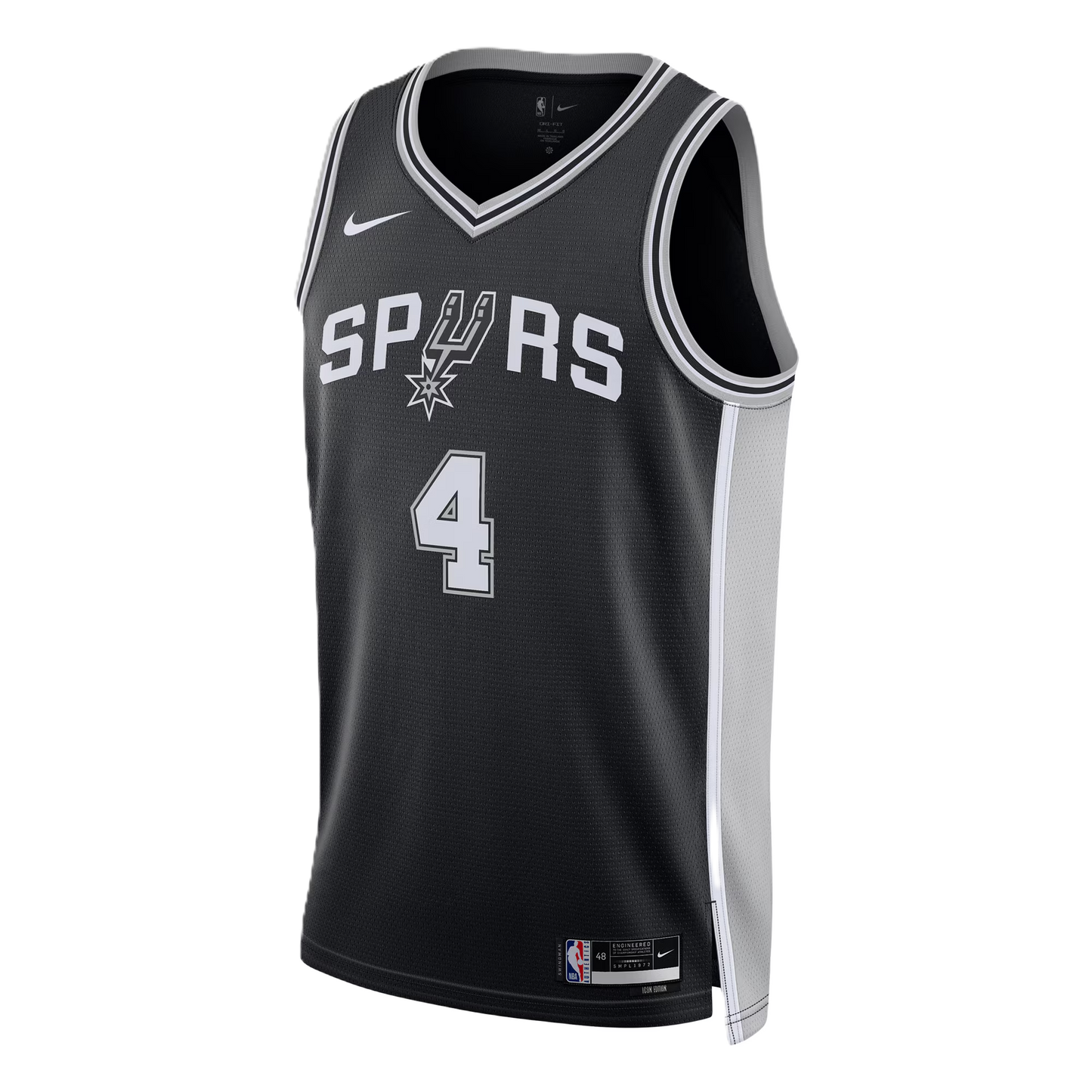 San Antonio Spurs Black Icon Jersey De'Aaron Fox #4