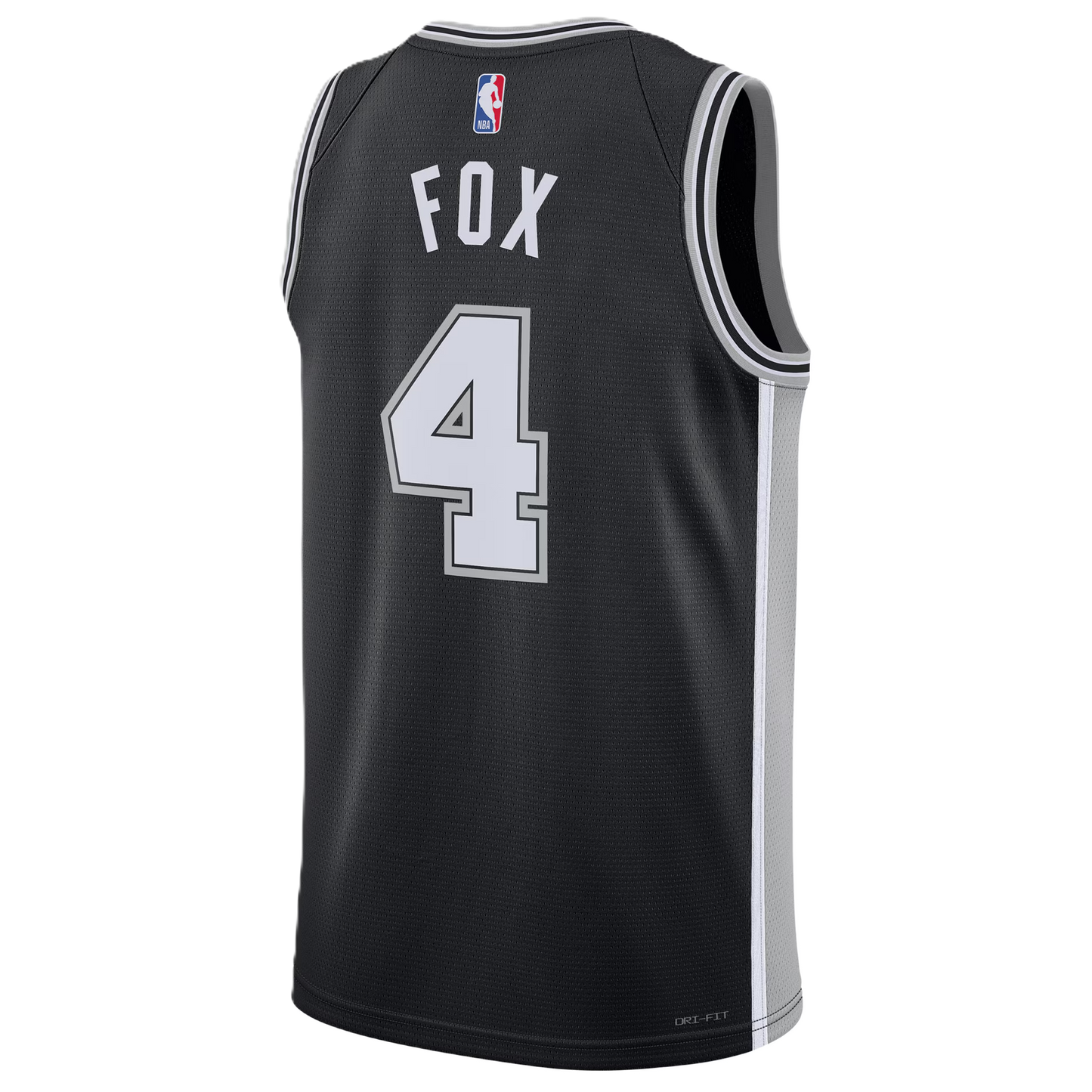 San Antonio Spurs Black Icon Jersey De'Aaron Fox #4