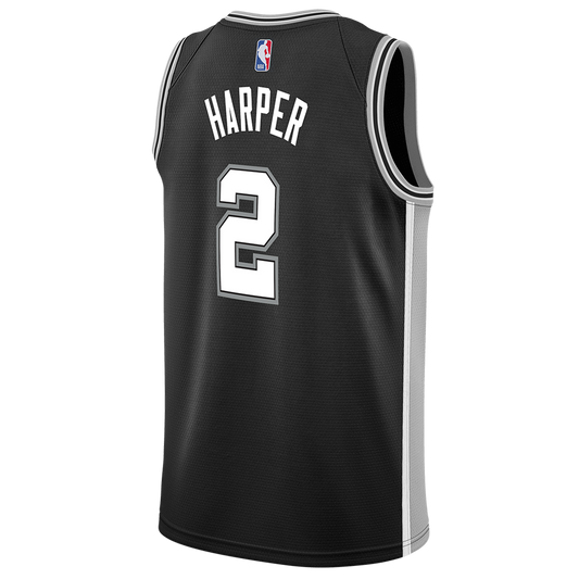 San Antonio Spurs Black Icon Jersey Dylan Harper #2