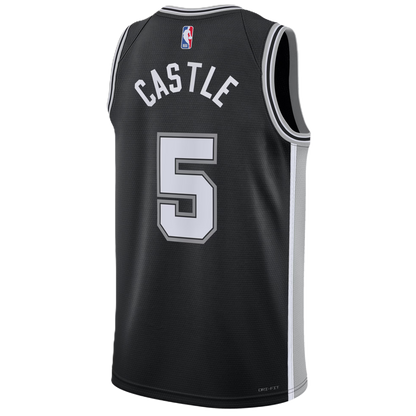 San Antonio Spurs Black Icon Jersey Stephon Castle #5