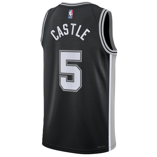 San Antonio Spurs Black Icon Jersey Stephon Castle #5