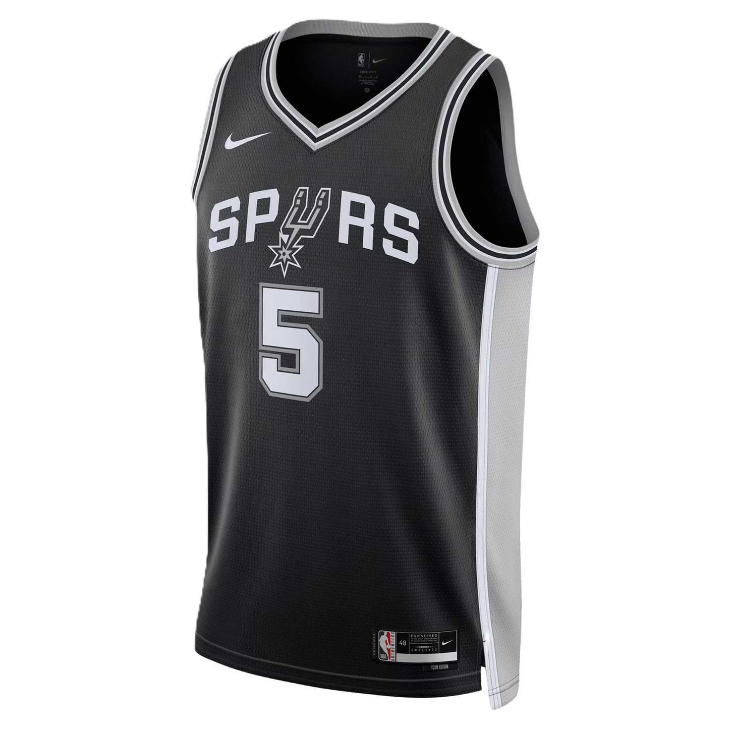 San Antonio Spurs Black Icon Jersey Stephon Castle #5