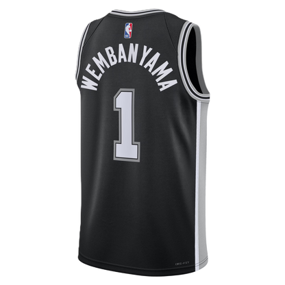 San Antonio Spurs Black Icon Jersey Victor Wembanyama #1