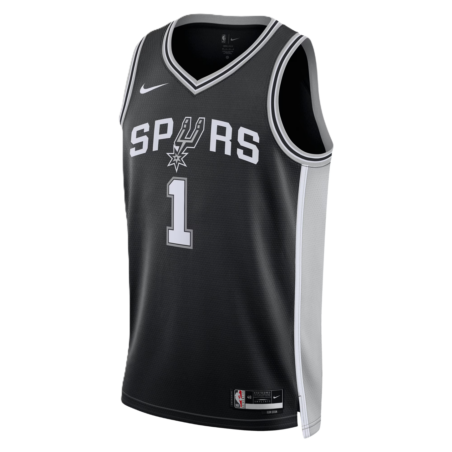 San Antonio Spurs Black Icon Jersey Victor Wembanyama #1