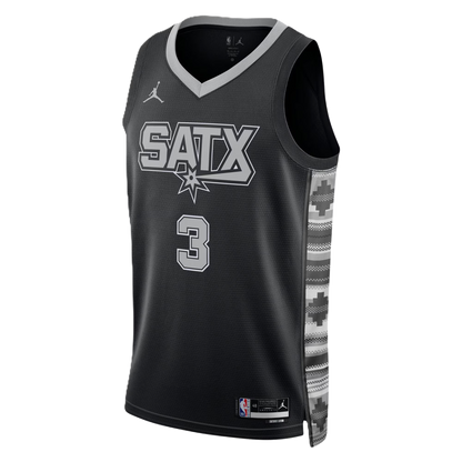 San Antonio Spurs Black Statement Jersey Keldon Johnson #3