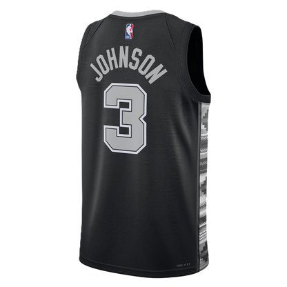 San Antonio Spurs Black Statement Jersey Keldon Johnson #3