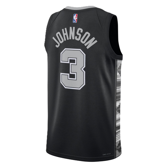 San Antonio Spurs Black Statement Jersey Keldon Johnson #3