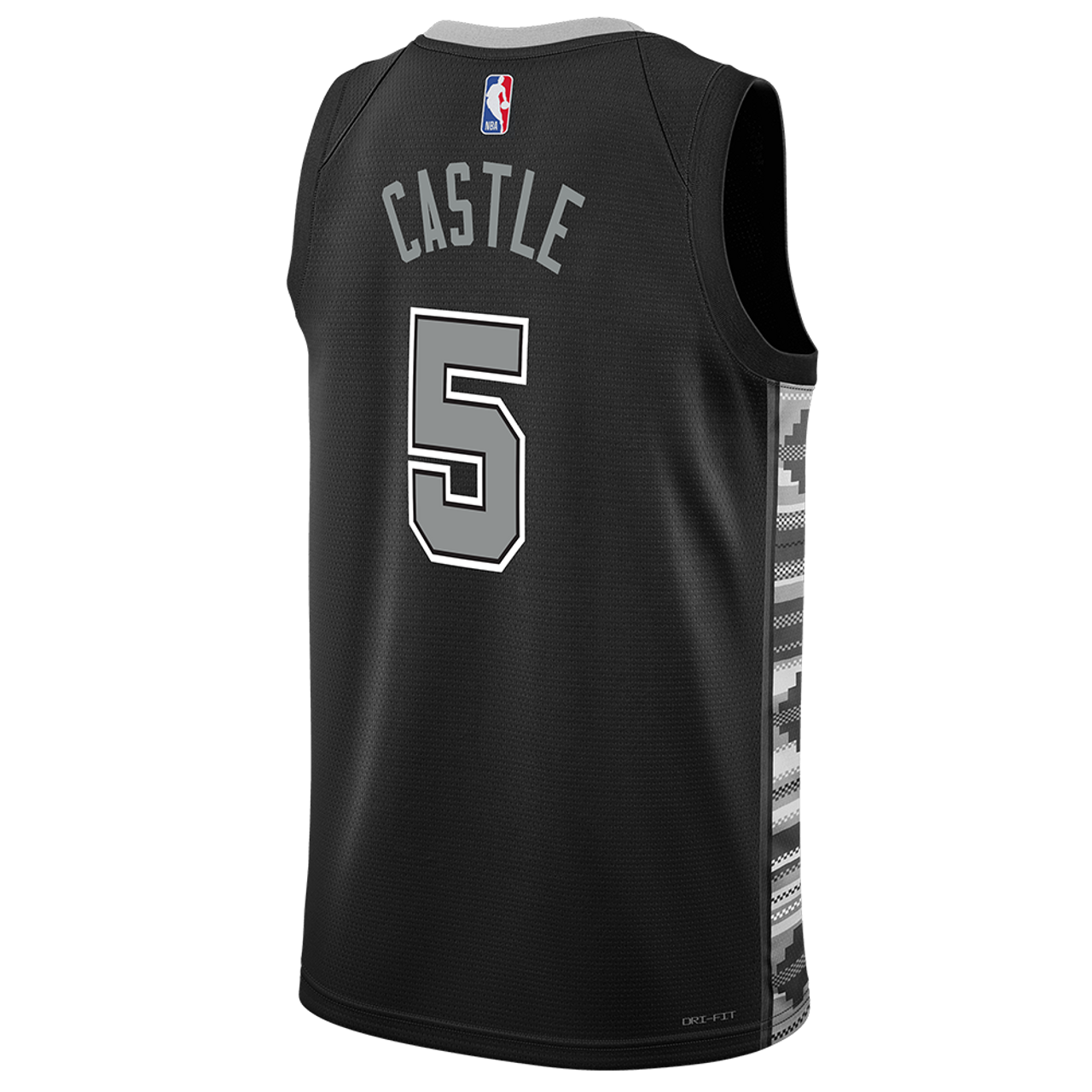 San Antonio Spurs Black Statement Jersey Stephon Castle #5