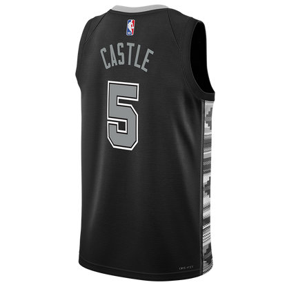 San Antonio Spurs Black Statement Jersey Stephon Castle #5