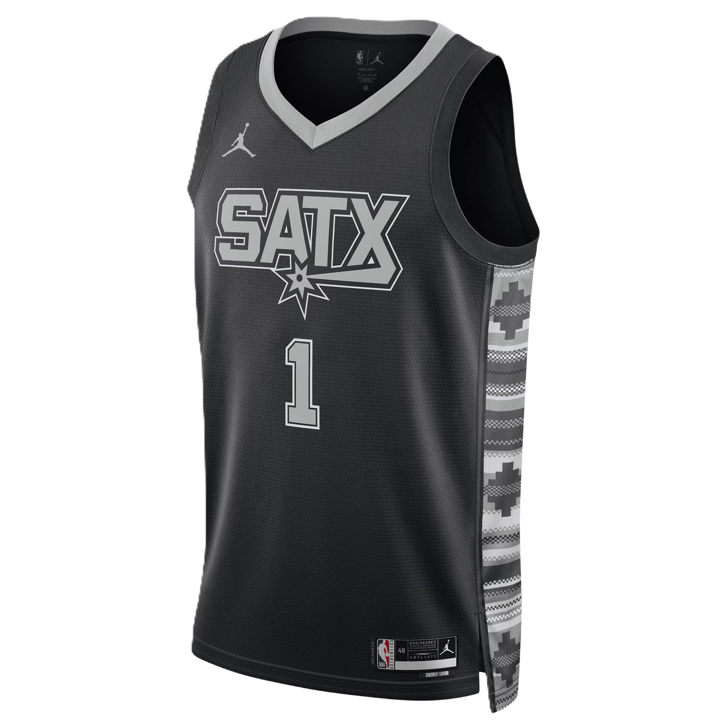 San Antonio Spurs Black Statement Jersey Victor Wembanyama #1