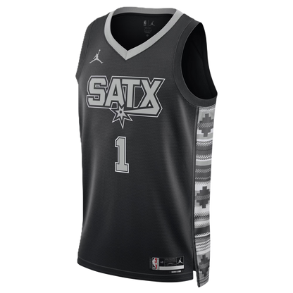 San Antonio Spurs Black Statement Jersey Victor Wembanyama #1