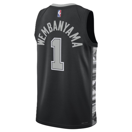 San Antonio Spurs Black Statement Jersey Victor Wembanyama #1