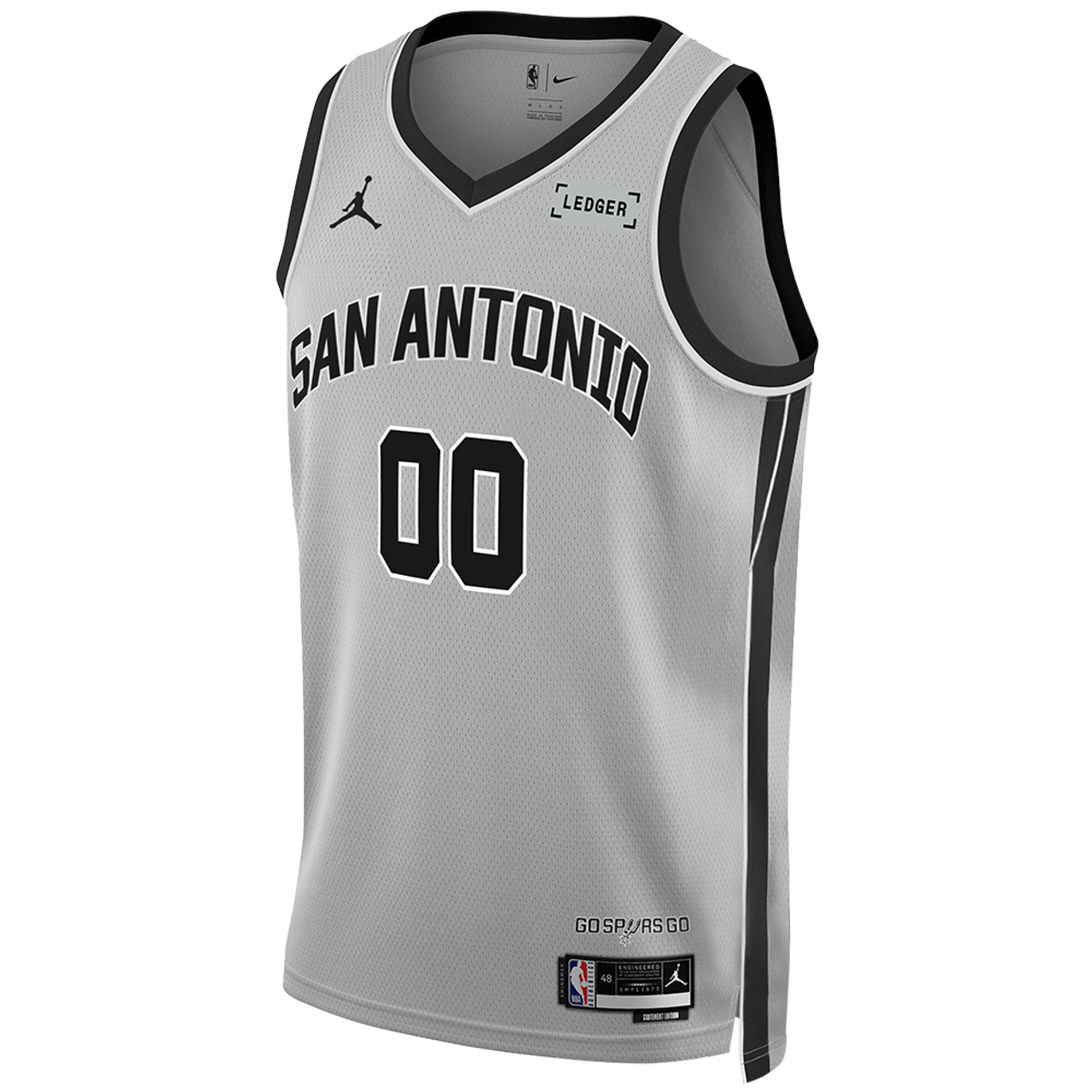 San Antonio Spurs Silver 2025-2026 Statement Jersey Custom