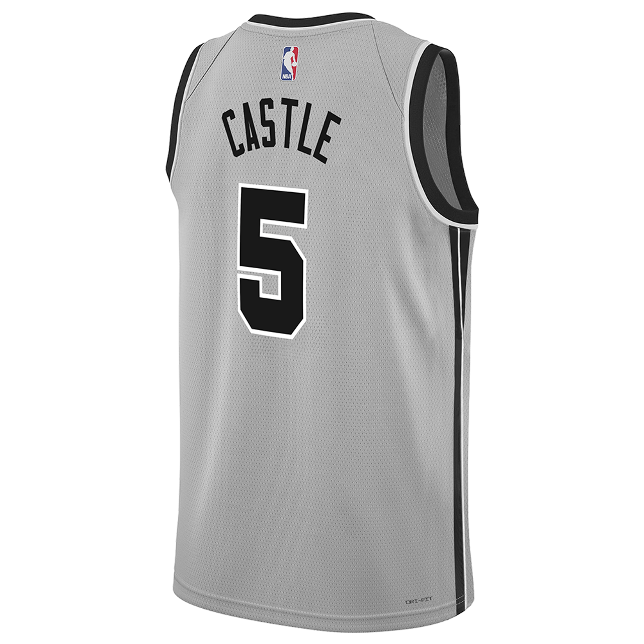 San Antonio Spurs Silver 2025-2026 Statement Jersey Stephon Castle #5