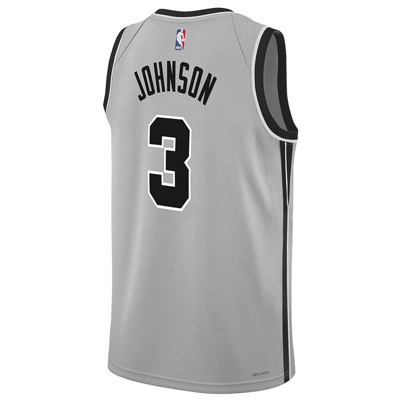 San Antonio Spurs Silver 2025-2026 Statement Jersey Keldon Johnson #3