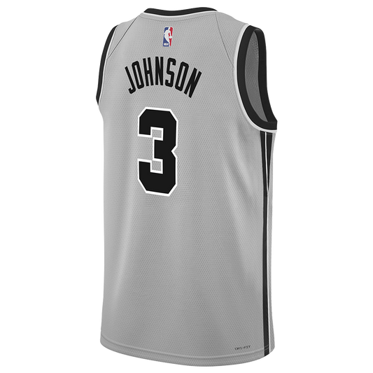 San Antonio Spurs Silver 2025-2026 Statement Jersey Keldon Johnson #3