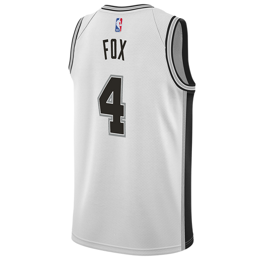 San Antonio Spurs White Association Jersey De'Aaron Fox #4