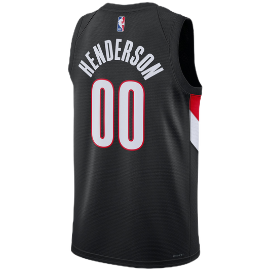 Portland Trail Blazers Black Icon Jersey Scoot Henderson #00