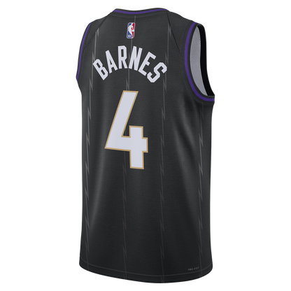 Toronto Raptors Black City Edition Jersey Scottie Barnes #4