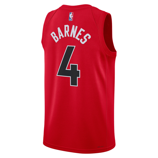 Toronto Raptors Red Icon Jersey Scottie Barnes #4