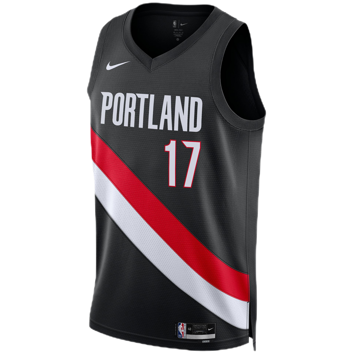 Portland Trail Blazers Black Icon Jersey Shaedon Sharpe #17