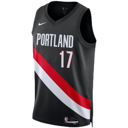 Portland Trail Blazers Black Icon Jersey Shaedon Sharpe #17