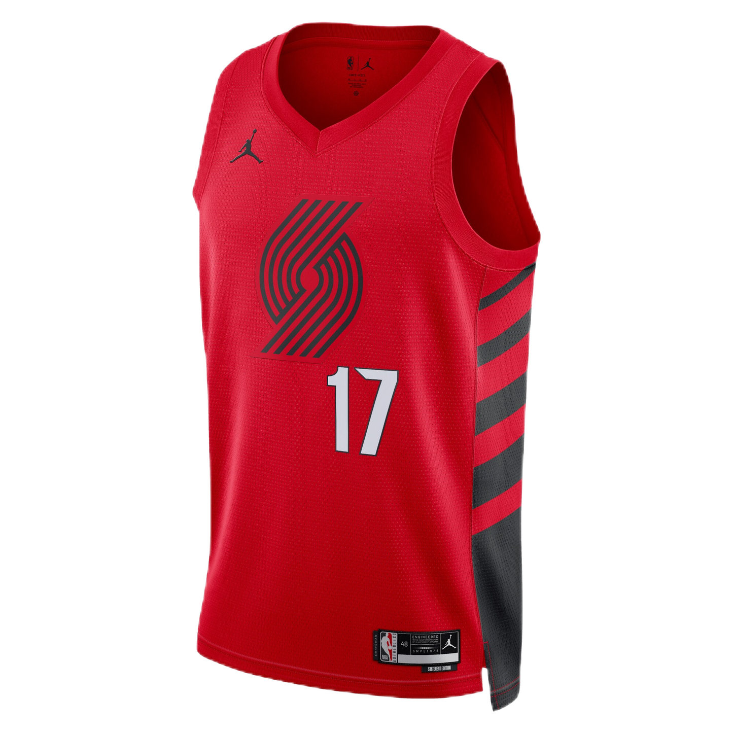 Portland Trail Blazers Red Statement Jersey Shaedon Sharpe #17
