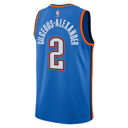Shai Gilgeous-Alexander Icon Jersey, OKC Thunder Blue Jersey, SGA #2 Icon Edition, Classic Thunder Jersey, Blue Jersey, Shai Gilgeous-Alexander Apparel.