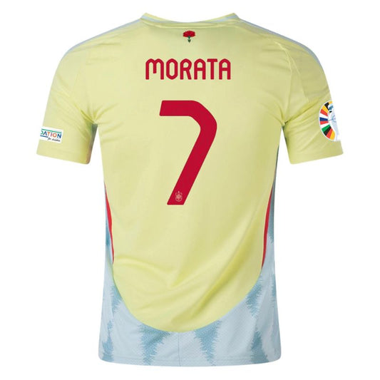 Spain 2024 Away Jersey Morata #7 back