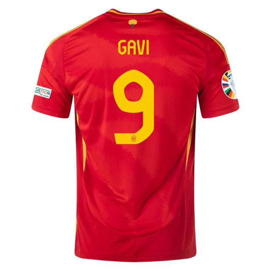 Spain 2024 Home Jersey Gavi #9 back