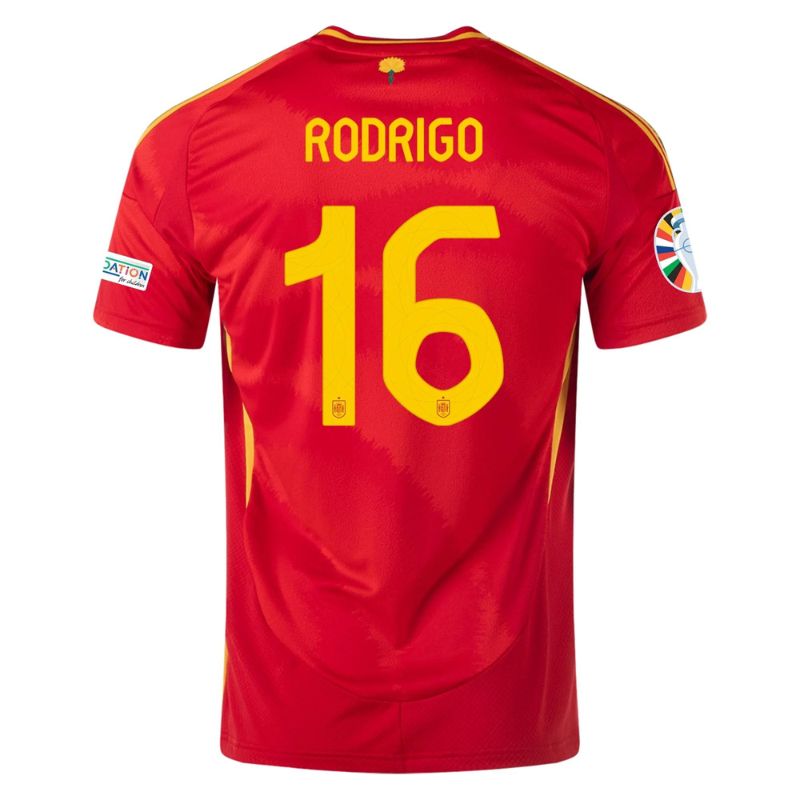 Spain 2024 Home Jersey Rodrigo #16 back