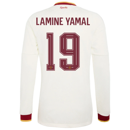 Spain 2026 Away Long Sleeve Jersey Lamine Yamal #19