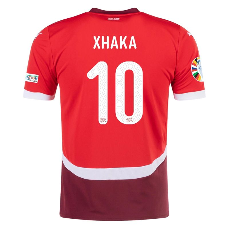 Switzerland 2024 Home Jersey Xhaka #10 back