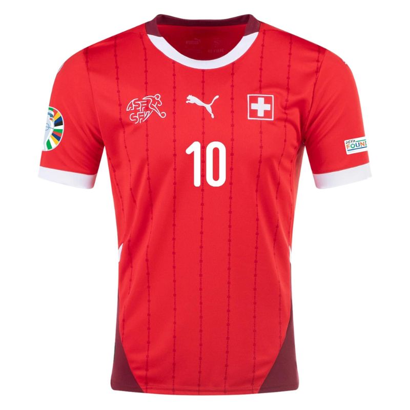 Switzerland 2024 Home Jersey Xhaka #10 front