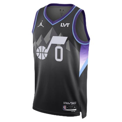 Utah Jazz Black Statement Jersey Taylor Hendricks #0