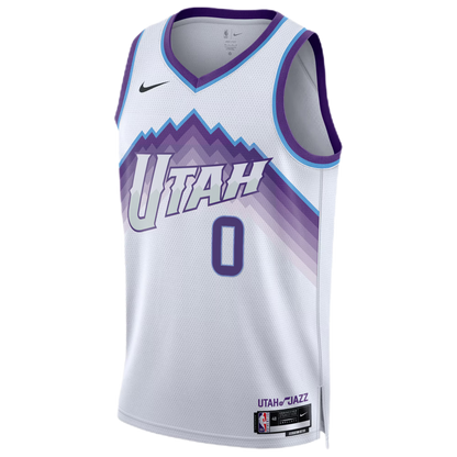 Utah Jazz White Association Jersey Taylor Hendricks #0
