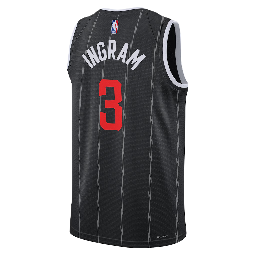 Toronto Raptors Black 2025-2026 City Edition Jersey Brandon Ingram #3
