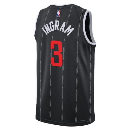 Toronto Raptors Black 2025-2026 City Edition Jersey Brandon Ingram #3