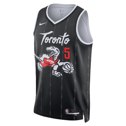 Toronto Raptors Black 2025-2026 City Edition Jersey Immanuel Quickley #5