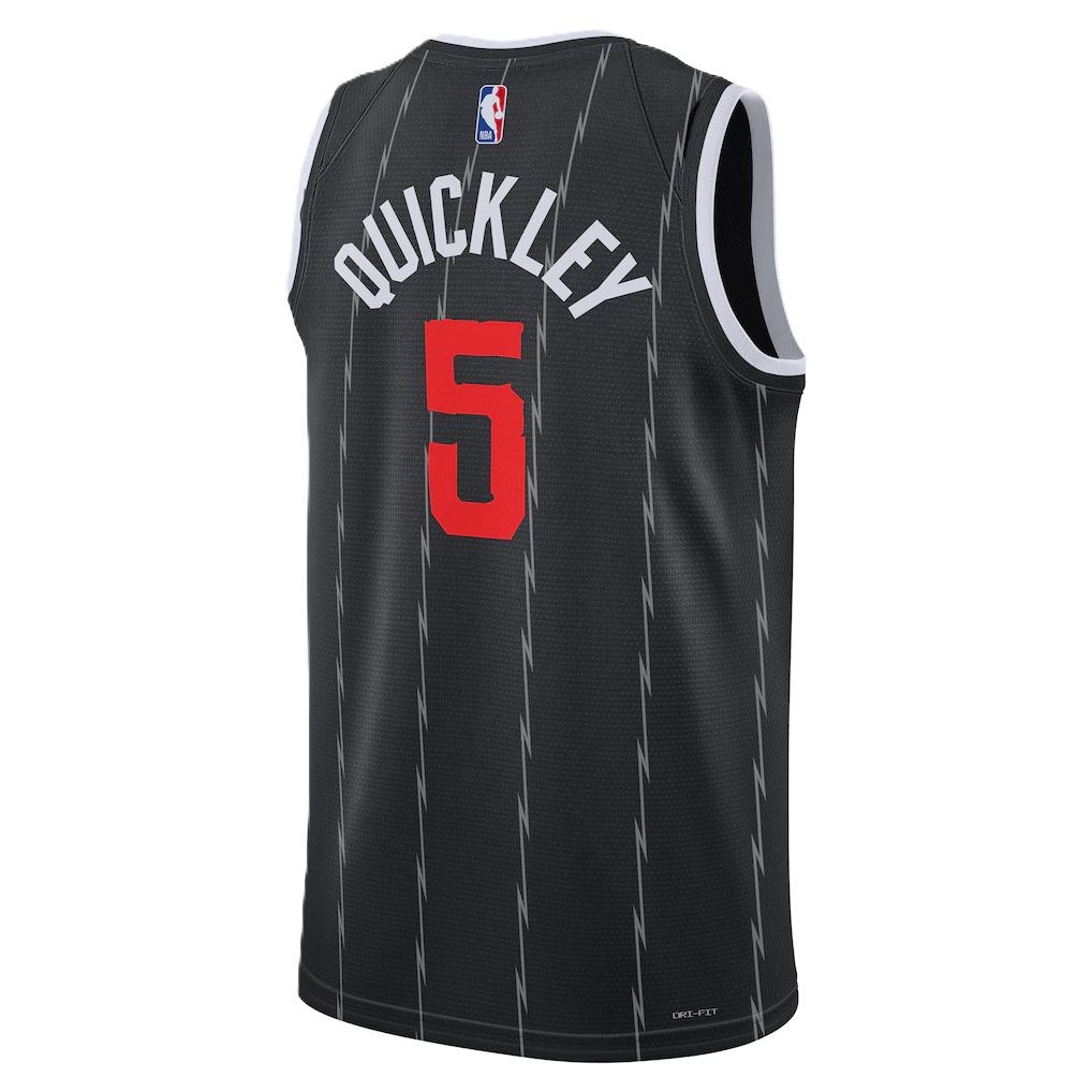 Toronto Raptors Black 2025-2026 City Edition Jersey Immanuel Quickley #5
