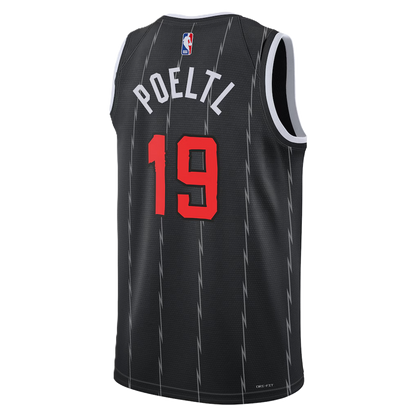 Toronto Raptors Black 2025-2026 City Edition Jersey Jakob Poeltl #19