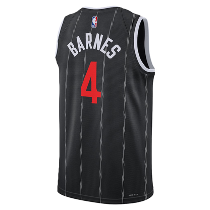 Toronto Raptors Black 2025-2026 City Edition Jersey Scottie Barnes #4