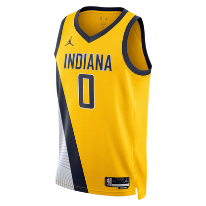 Indiana Pacers Gold Statement Jersey Tyrese Haliburton #0