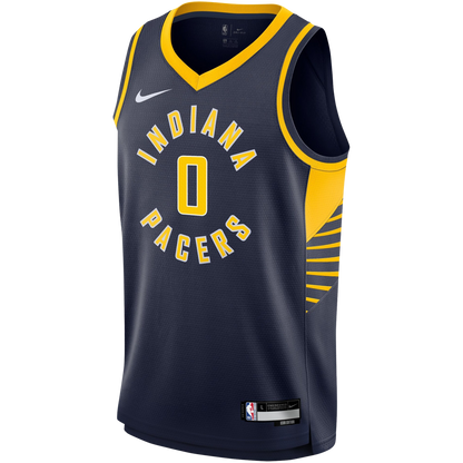Indiana Pacers Navy Icon Jersey Tyrese Haliburton #0
