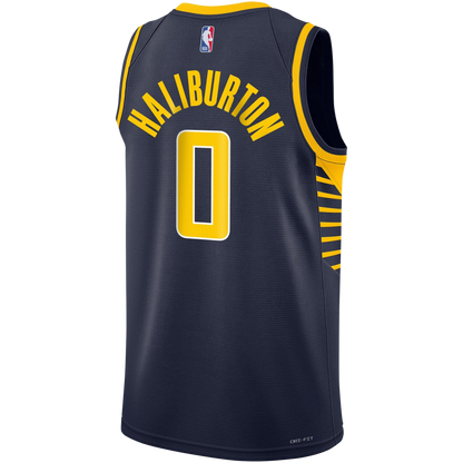 Indiana Pacers Navy Icon Jersey Tyrese Haliburton #0