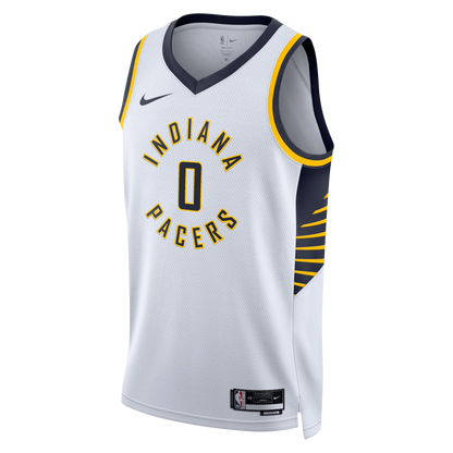 Indiana Pacers White Association Jersey Tyrese Haliburton #0