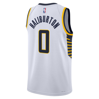 Indiana Pacers White Association Jersey Tyrese Haliburton #0