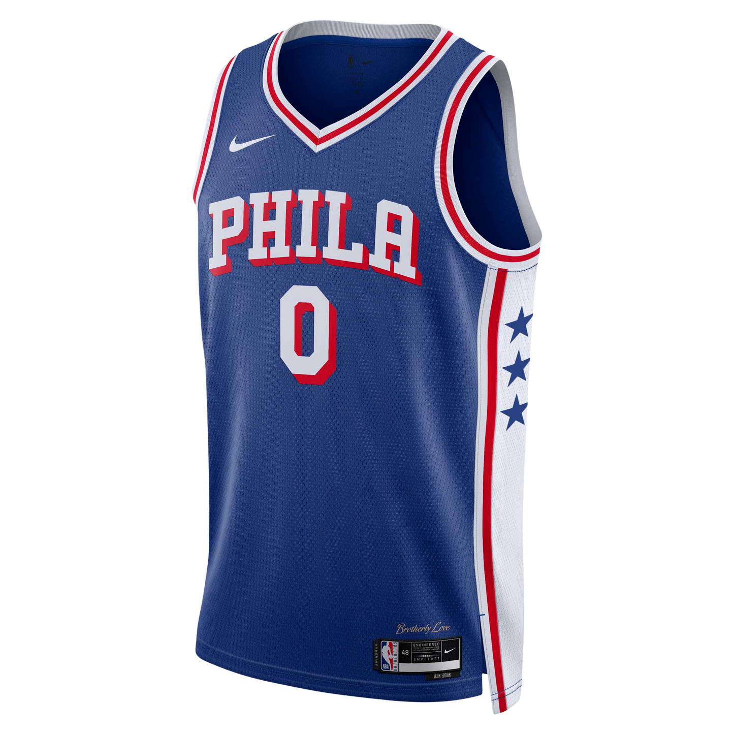 Philadelphia 76ers Blue Icon Jersey Tyrese Maxey #0